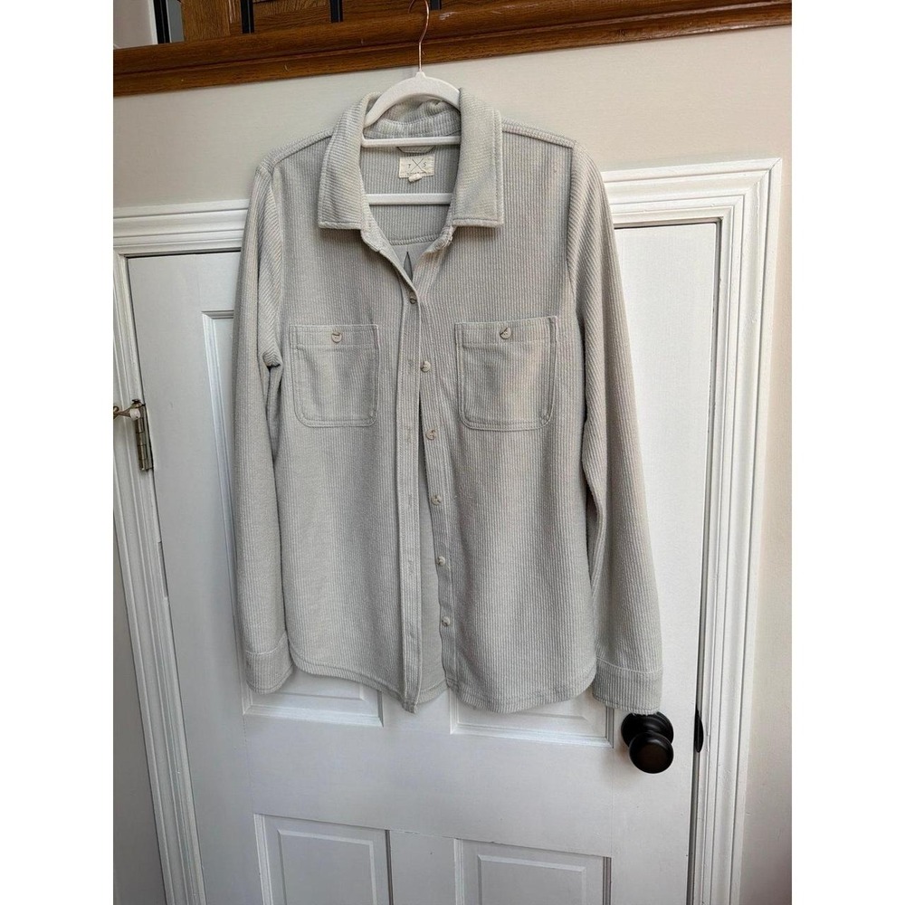 Thread & Supply relaxed button-up shirt jacket women's medium
